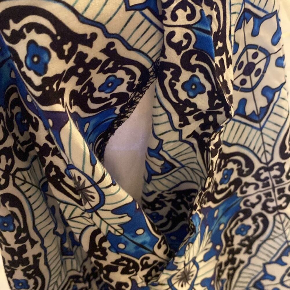 JL LEFON Pant printed ribbed blue print - Picture 11 of 14